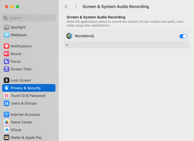 Privacy & Security Settings